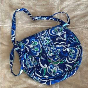 Vera Bradley blue green  XL crossbody EUC